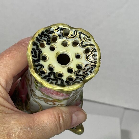 Antique Nippon hat pin holders. Hand painted gold gilding. - Picture 2 of 6